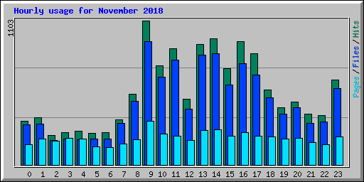 Hourly usage for November 2018