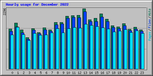 Hourly usage for December 2022