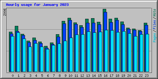 Hourly usage for January 2023